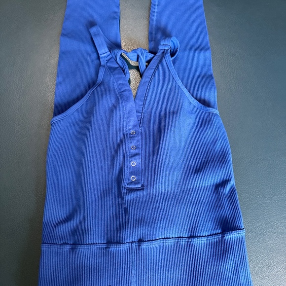 Free People Movement one piece body suit jumpsuit romper onesie ribbed size m/l - Picture 3 of 5